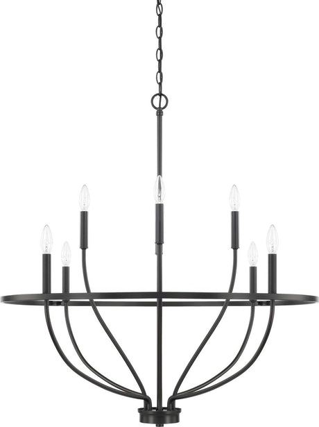 Capital Lighting 428581MB Greyson 8 Light Chandelier Matte Black