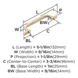 Amerock Cabinet Pull Champagne Bronze 3-3/4 inch (96 mm) Center to Center Highland Ridge 1 Pack Drawer Pull Drawer Handle Cabinet Hardware