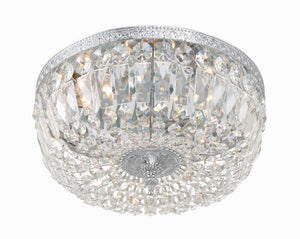 Crystorama 3 Light Hand Cut Crystal Polished Chrome Flush Mount 714-CH-CL-MWP