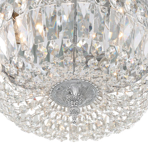 Crystorama 3 Light Hand Cut Crystal Polished Chrome Flush Mount 714-CH-CL-MWP
