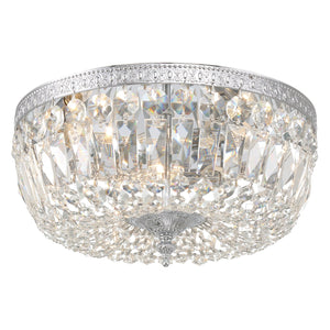 Crystorama 3 Light Spectra Crystal Polished Chrome Flush Mount 714-CH-CL-SAQ