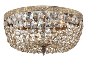Crystorama 3 Light Hand Cut Crystal Polished Chrome Flush Mount 714-CH-CL-MWP