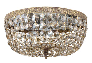 Crystorama 3 Light Hand Cut Crystal Polished Chrome Flush Mount 714-CH-CL-MWP
