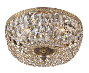 Crystorama 3 Light Hand Cut Crystal Polished Chrome Flush Mount 714-CH-CL-MWP