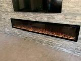 Modern Flames Spectrum Slimline Reliable Electric Fireplace | Customizable Hybrid-FX Flame LED Light Ambience | Remote Controlled | 74 Inch