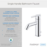 Gerber D225258BN Parma Single Handle Bathroom Faucet With Metal Pop-up Drain - BR...