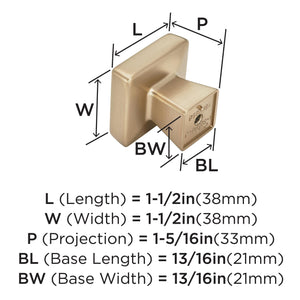 Amerock Cabinet Knob Champagne Bronze 1-1/2 inch (38 mm) Length Blackrock 1 Pack Drawer Knob Cabinet Hardware