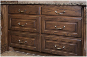 Jeffrey Alexander 718-128DACM 128 mm Center-to-Center Gun Metal Glenmore Cabinet Drop Pull