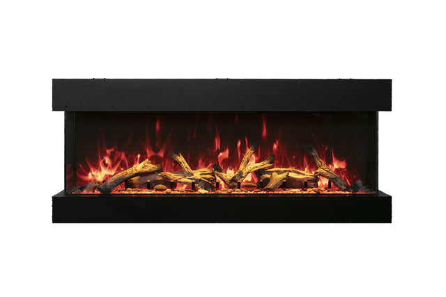 Amantii 60-TRV-XT-XL Trv View Extra Tall Smart Electric - 60" Indoor / Outdoor WiFi Enabled  3 Sided Electric Fireplace Featuring a 22" Height, MultiFunction Remote, Multi Speed Flame Motor, and a Selection of Media Options