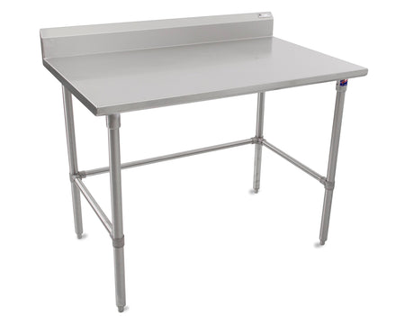 John Boos ST6R5-3060SBK Stallion Stainless Steel 5" Riser Top Work Table with Adjustable Legs and Bracing, 60" Length x 30" Width