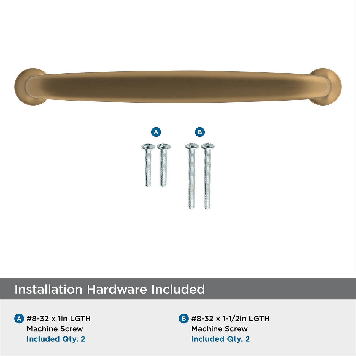 Amerock Cabinet Pull Champagne Bronze 5-1/16 inch (128 mm) Center-to-Center Renown 1 Pack Drawer Pull Cabinet Handle Cabinet Hardware