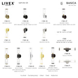 Livex Lighting 17282-04 Banca Collection 2 Light ADA Vanity Sconce, Black with Brushed Nickel Accent