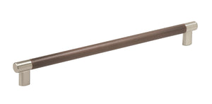 Amerock Cabinet Pull Satin Nickel/Oil-Rubbed Bronze 12-5/8 inch (320 mm) Center to Center Esquire 1 Pack Drawer Pull Drawer Handle Cabinet Hardware