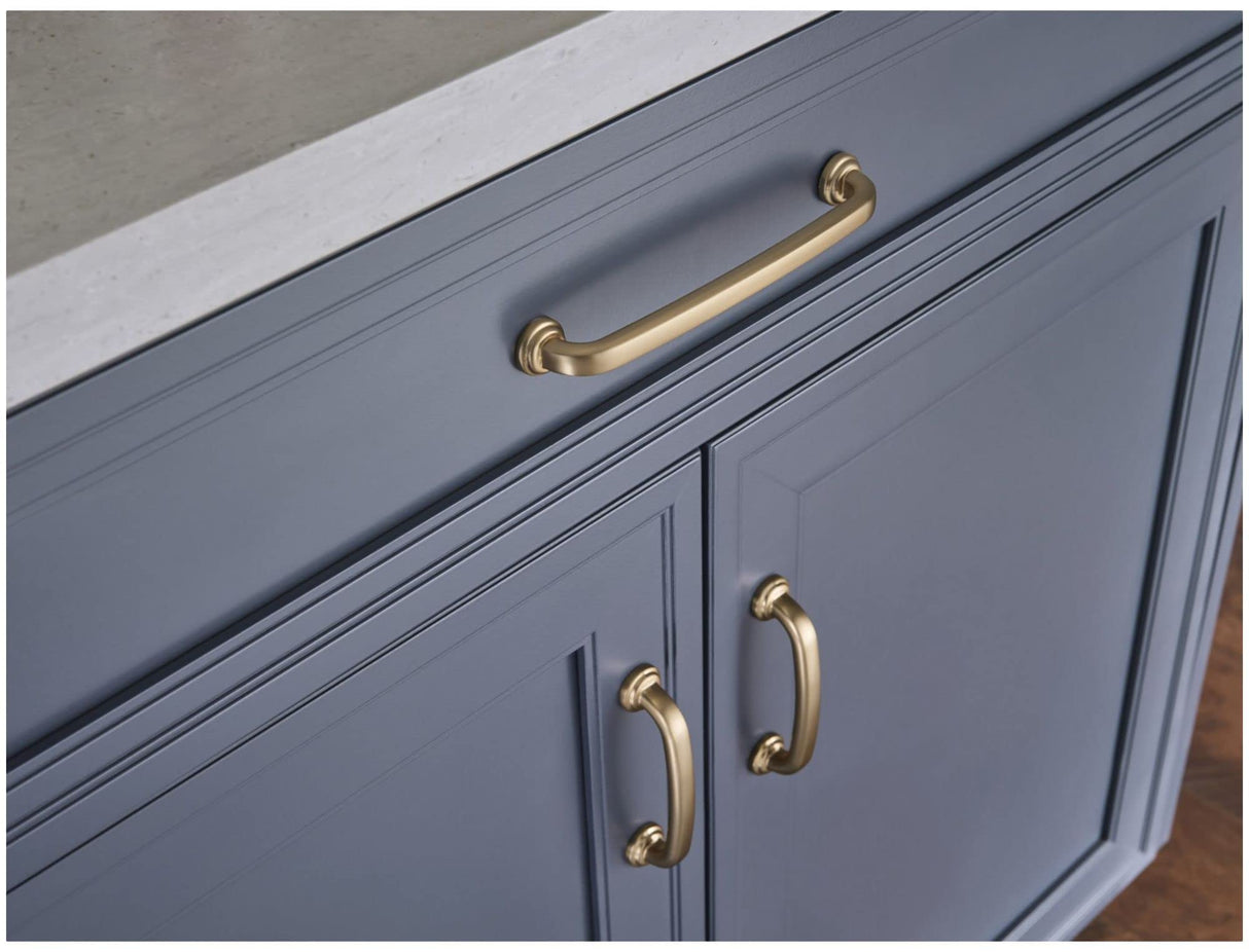 Jeffrey Alexander 527ABM-D 96 mm Center-to-Center Distressed Antique Brass Bremen 1 Cabinet Pull