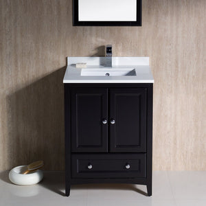 Fresca FVN2024ES Fresca Oxford 24" Espresso Traditional Bathroom Vanity