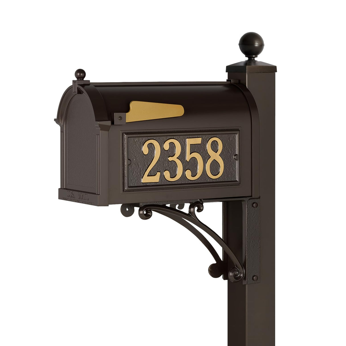Whitehall 16296 - Deluxe Capitol Mailbox Package - Bronze