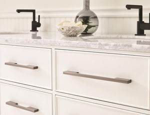 Amerock Cabinet Pull Black Brushed Nickel 6-5/16 inch (160 mm) Center to Center Separa 1 Pack Drawer Pull Drawer Handle Cabinet Hardware