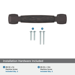Amerock Cabinet Pull Oil Rubbed Bronze 3-3/4 inch (96 mm) Center-to-Center Stature 1 Pack Drawer Pull Cabinet Handle Cabinet Hardware