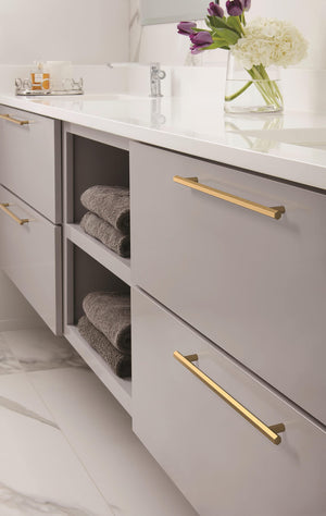 Amerock Cabinet Pull Champagne Bronze 10-1/16 inch (256 mm) Center-to-Center Caliber 1 Pack Drawer Pull Cabinet Handle Cabinet Hardware