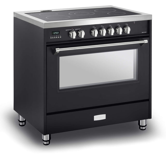 Verona VDFSEE365E Designer 36" Electric Glass Top Range - Matte Black