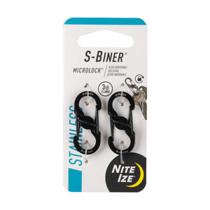Nite Ize S-Biner MicroLock Aluminum, Locking Keychain Carabiner, 5 Pack, Assorted Colors