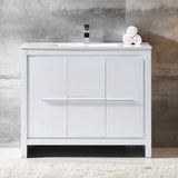 Fresca FCB8140HA-I Fresca Allier Rio 40" Ash Gray Modern Bathroom Cabinet w/ Sink