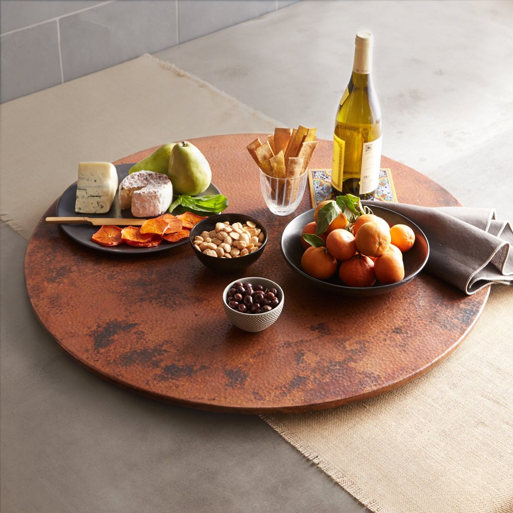 Native Trails 30-Inch Copper Lazy Susan, Tempered Finish
