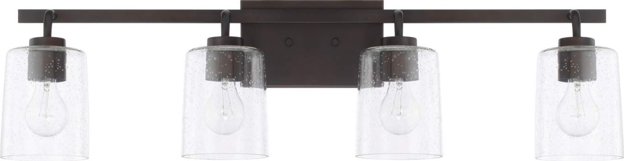 Capital Lighting 128541BZ-449 Greyson 4 Light Vanity Bronze