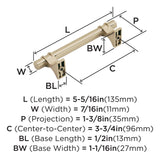 Amerock Cabinet Pull Champagne Bronze 3-3/4 inch (96 mm) Center to Center Davenport 1 Pack Drawer Pull Drawer Handle Cabinet Hardware