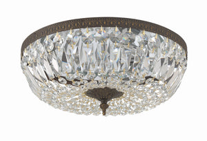 Crystorama 3 Light Swarovski Strass Crystal Polished Chrome Flush Mount 716-CH-CL-S