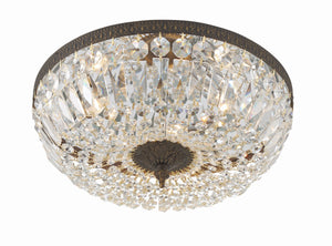 Crystorama 3 Light Swarovski Strass Crystal Polished Chrome Flush Mount 716-CH-CL-S
