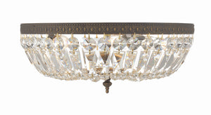 Crystorama 3 Light Swarovski Strass Crystal Polished Chrome Flush Mount 716-CH-CL-S