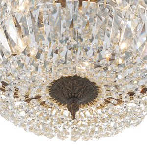 Crystorama 3 Light Swarovski Strass Crystal Polished Chrome Flush Mount 716-CH-CL-S