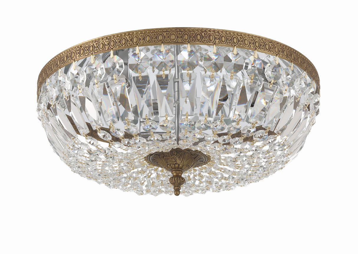 Crystorama 3 Light Clear Hand Cut Polished Chrome Flush Mount 716-CH-CL-MWP