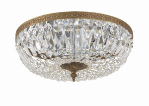 Crystorama 3 Light Swarovski Strass Crystal Polished Chrome Flush Mount 716-CH-CL-S