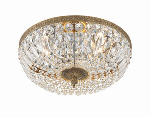 Crystorama 3 Light Swarovski Strass Crystal Polished Chrome Flush Mount 716-CH-CL-S