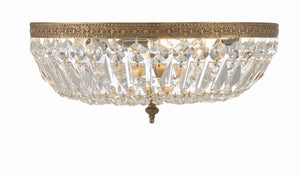 Crystorama 3 Light Swarovski Strass Crystal Polished Chrome Flush Mount 716-CH-CL-S