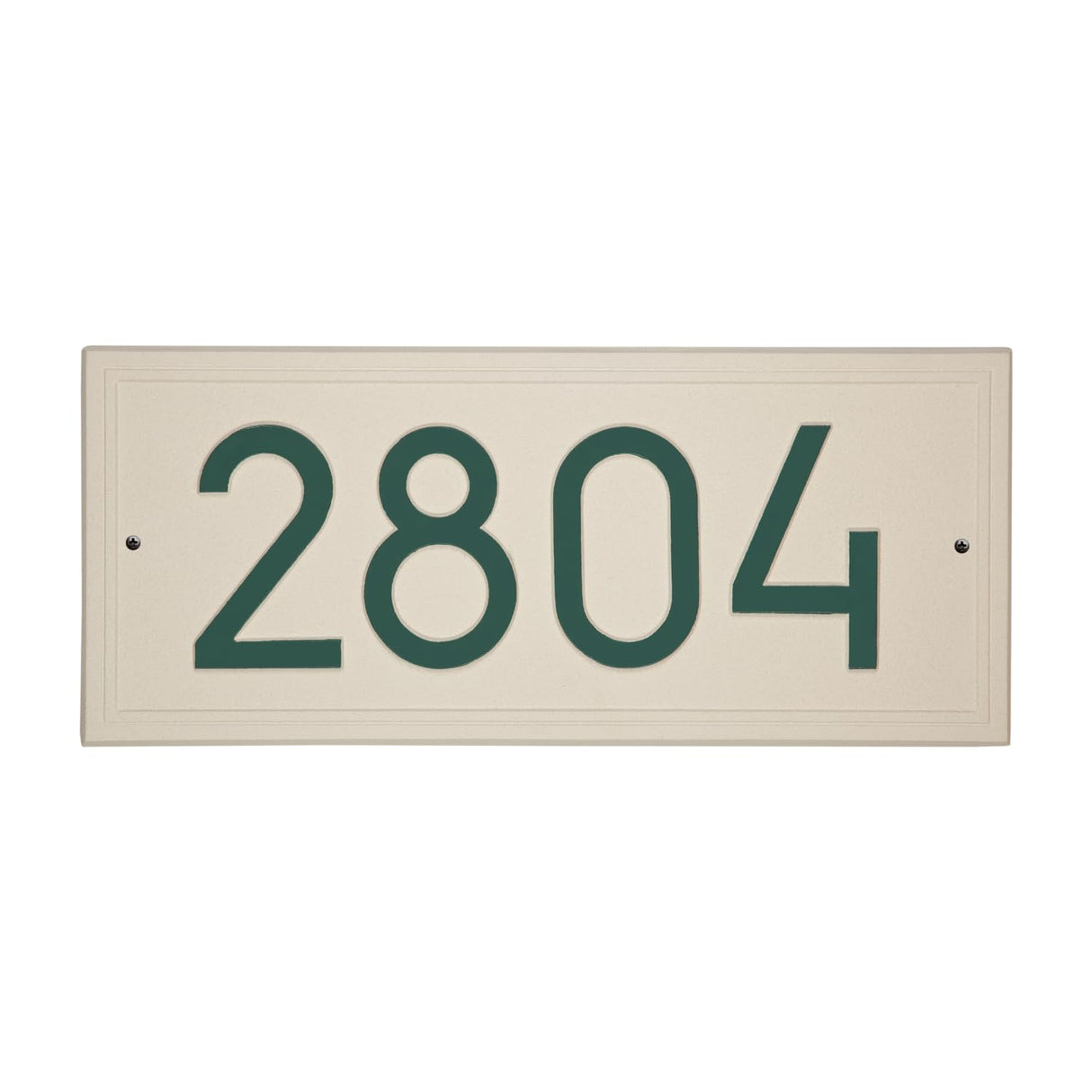 Whitehall 3905L4 - Double Line Modern Font Rectangle Plaque, Estate Wall 1-line