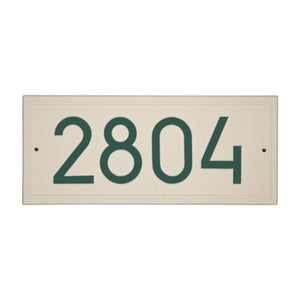 Whitehall 3905L4 - Double Line Modern Font Rectangle Plaque, Estate Wall 1-line