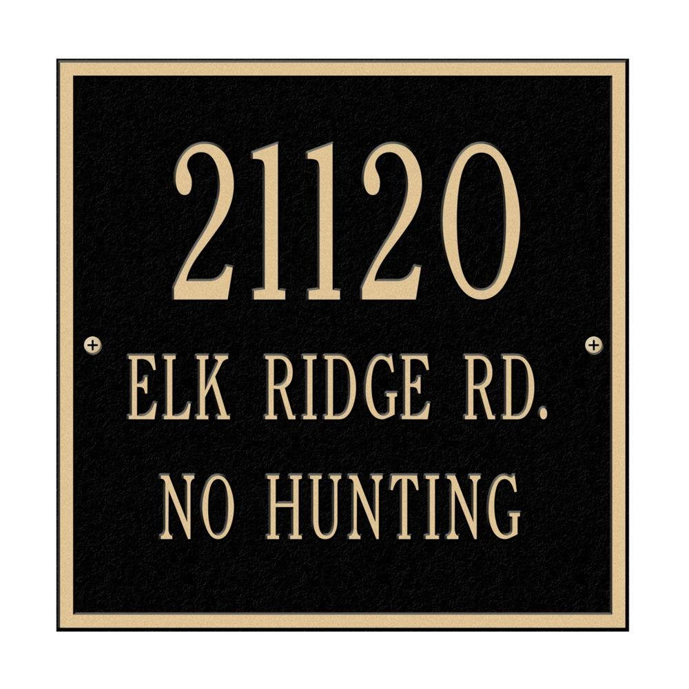 Whitehall 2112BG - Personalized Square Plaque - Standard - Wall - 3 line