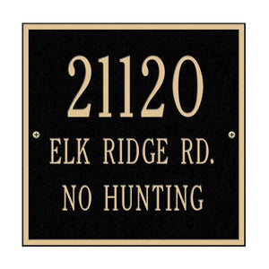 Whitehall 2112BG - Personalized Square Plaque - Standard - Wall - 3 line