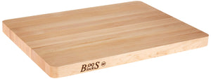 John Boos 213 Chop-N-Slice Maple Wood Cutting Board for Kitchen Prep, 1.25