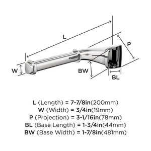 Amerock BH3603126 Chrome Single Post Toilet Paper Holder 7-7/8 in. (200 mm) Length Toilet Tissue Holder Revitalize Bath Tissue Holder Bathroom Hardware Bath Accessories