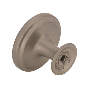 Amerock Cabinet Knob Satin Nickel 1-3/8 inch (35 mm) Diameter Crawford 1 Pack Drawer Knob Cabinet Hardware