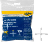 QEP 1/8" Hard Tile Spacers for Traditional or Leave-in Installation (300 Pack)