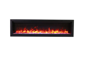 Amantii SYM-60-BESPOKE Symmetry Bespoke - 60" Indoor / Outdoor Electric Built In Fireplace featuring, WiFi Compatibilty & Bluetooth Connectivity, MultiFunction Remote, and a Selection of Media Options