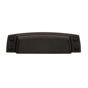 Amerock Cabinet Cup Pull Black Bronze 3-1/2 inch (89 mm) Center to Center Highland Ridge 1 Pack Drawer Pull Drawer Handle Cabinet Hardware