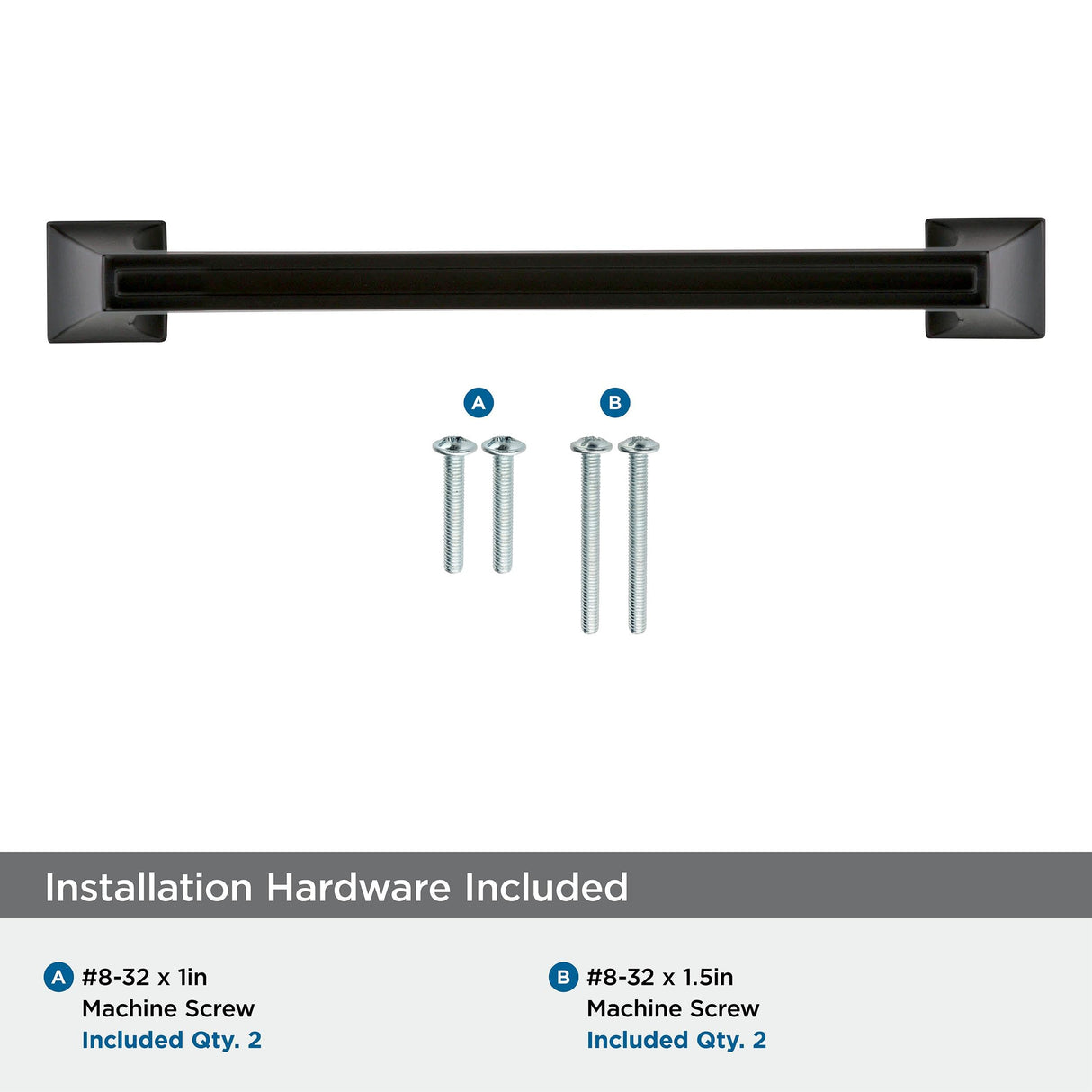 Amerock Cabinet Pull Black Bronze 6-5/16 inch (160 mm) Center to Center Mulholland 1 Pack Drawer Pull Drawer Handle Cabinet Hardware