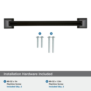 Amerock Cabinet Pull Black Bronze 6-5/16 inch (160 mm) Center to Center Mulholland 1 Pack Drawer Pull Drawer Handle Cabinet Hardware