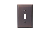 Amerock Wall Plate Oil Rubbed Bronze 1 Toggle Switch Plate Cover Mulholland 1 Pack Light Switch Cover